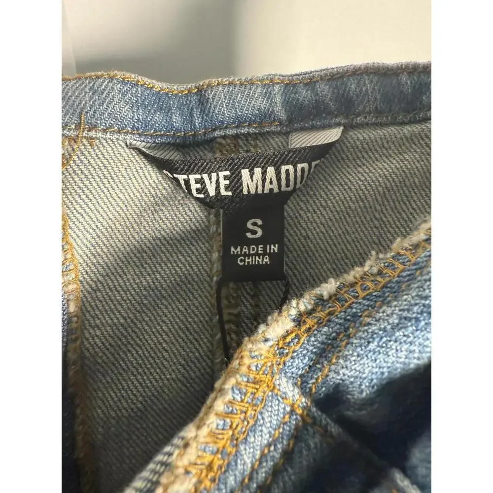 NWT Steve Madden Denim Strapless Midi Dress Size S - Picture 4 of 5